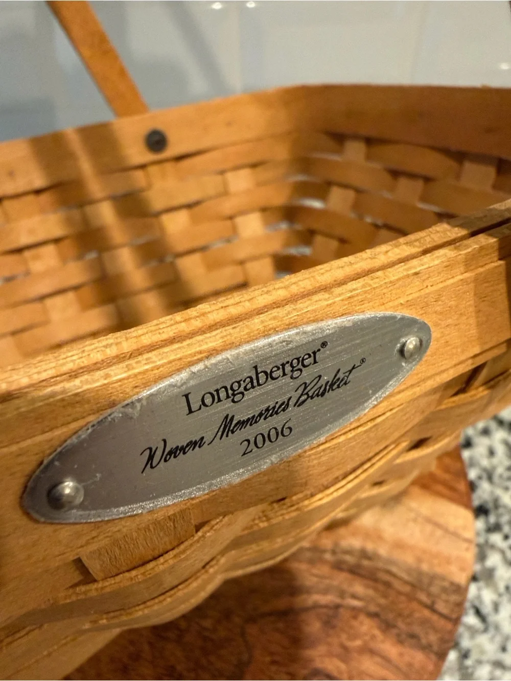 Longaberger Woven Memories Basket with Dual Handles